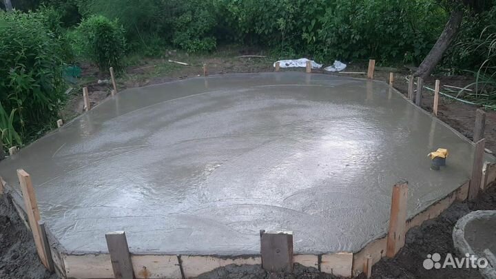 Заливка фундамента бетонные работы