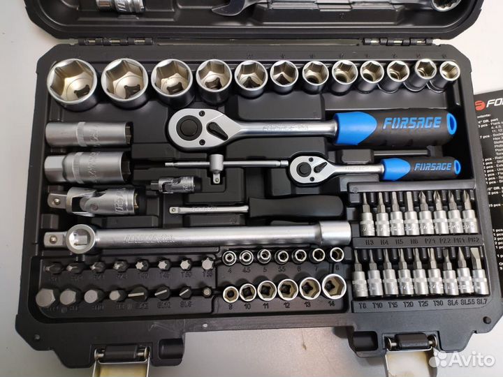 Набор инструментов 82 предмета 1/4' + 1/2' 82 пр 6