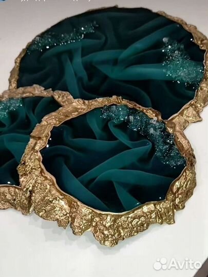 Набор для сервировки из эпоксидной смолы