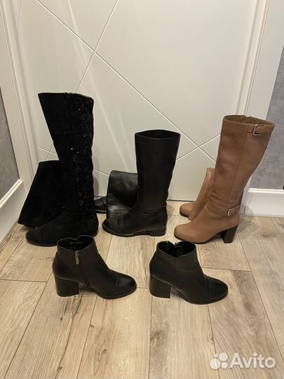 Сапоги женские натуральная кожа оверсайз эконика
