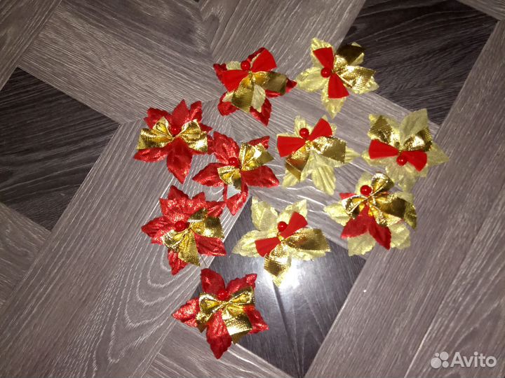 Банты новогодние для декора