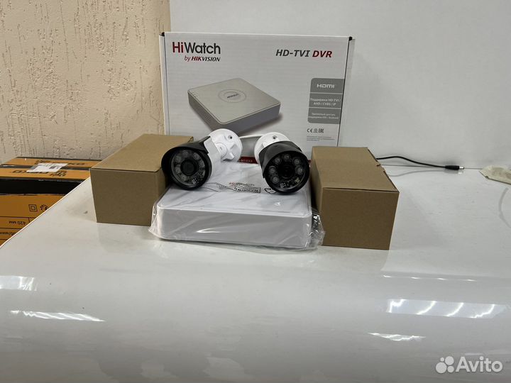 Комплект видеонаблюдения на 2 уличных камер AHD