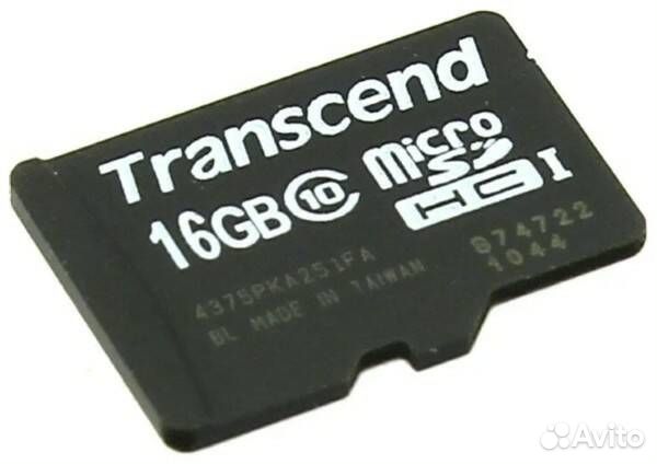 Карта памяти MicroSD Transcend 16 GB TS16gusdc10