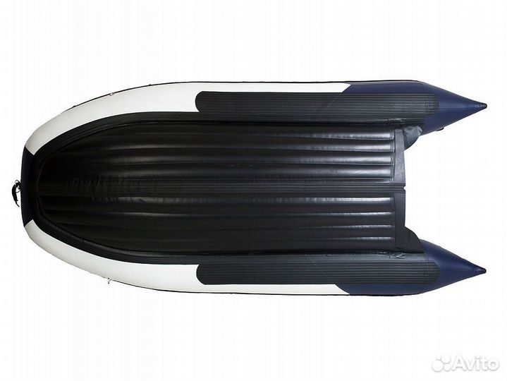 Моторная лодка пвх gladiator E380PRO бело-синяя