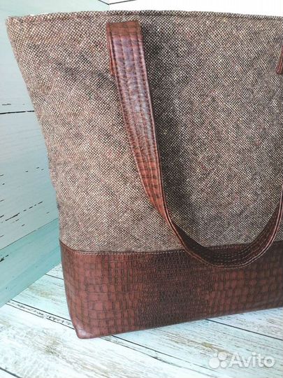 Сумка тоут. Новая. Экокожа, текстиль