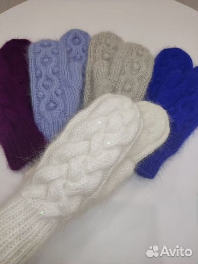 Новая шапка ушанка варежки снуд бактус пух норки