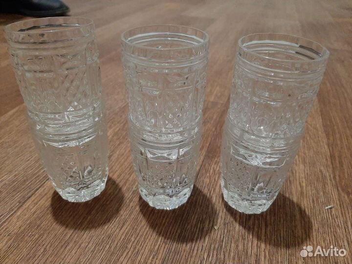 Посуда стопки тарелки ваза хрусталь