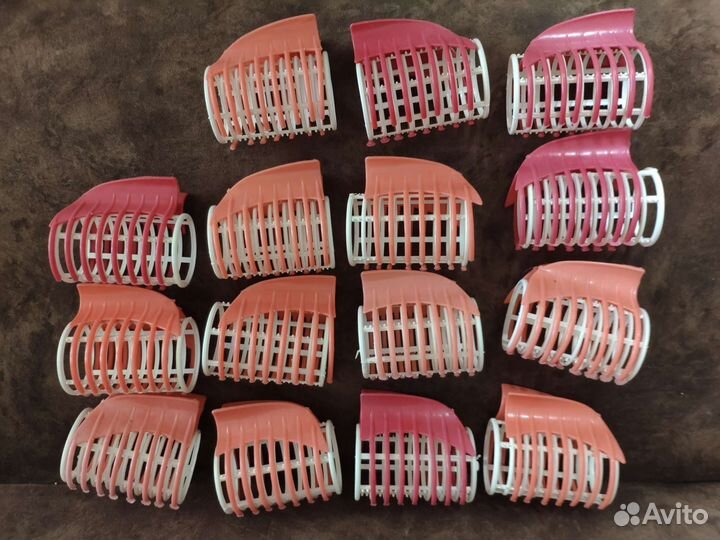 Бигуди 40мм 15шт. с зажимами