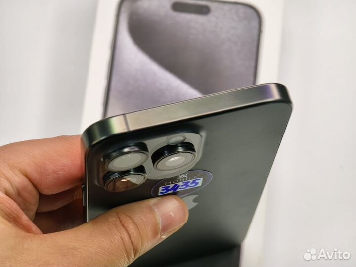 АКБ 100) iPhone 15 pro max 256 Black Sim+Esim