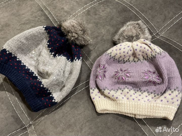 Берет для девочки с кашемиром