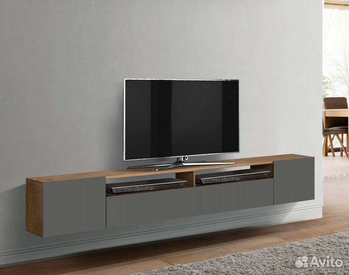 Тумба новая в стиле минимализм серая