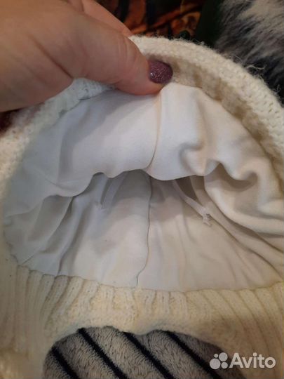 Комплект зимний шапка и снуд. Р. 50-52