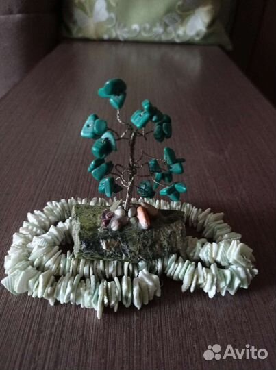 Денежное дерево+бусы, сувенир с Урала