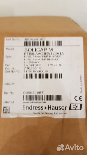 Емкостные датчики Endress+Hauser Solicap Minicap