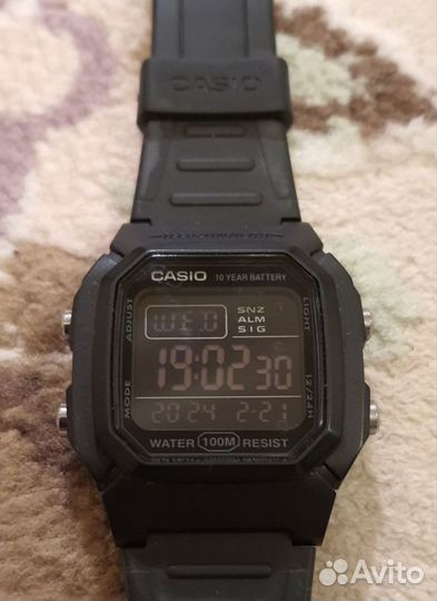 Часы casio W-800H-1bves