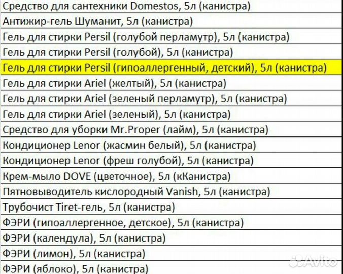 Бытовая химия 5 литров