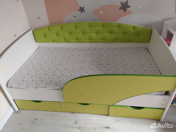 Детская кровать+матрас от 2 лет