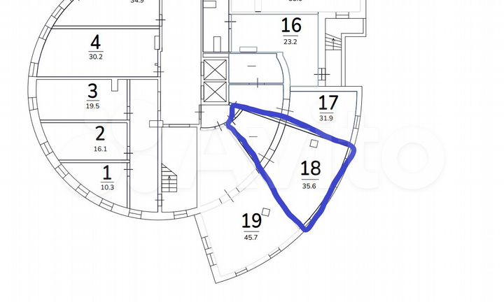 2-к. апартаменты, 35 м², 1/8 эт.