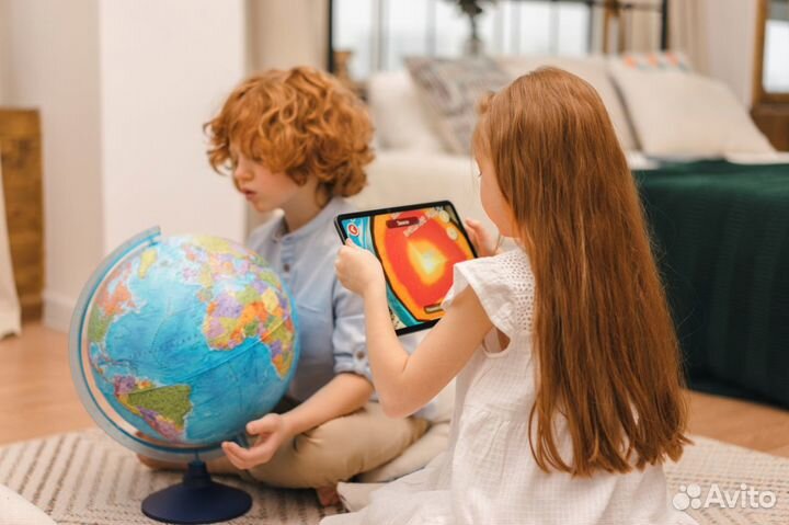 Большой Интерактивный глобус 32см +VR очки Политич