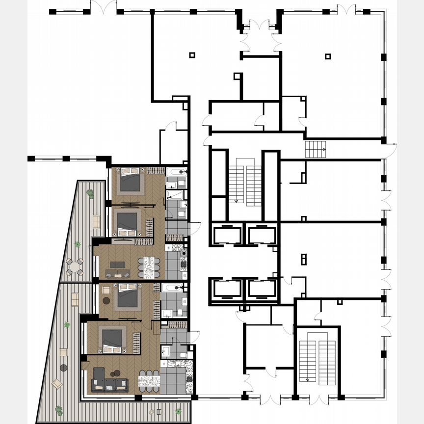 3-к. квартира, 87,7 м², 1/25 эт.