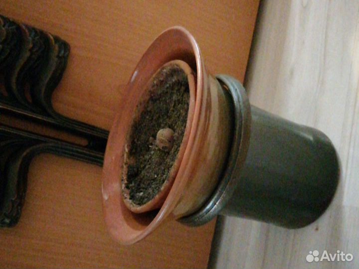 Горшок под цветы с кованой подставкой подвесные