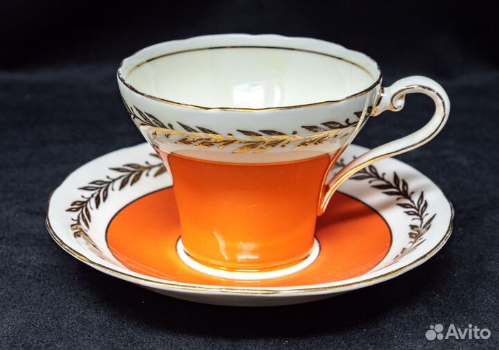 Чайная пара Эйнзли, винтаж, Англия