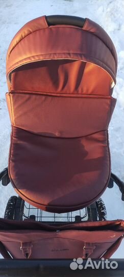 Коляска 2в1 Aroteam Cocoline Prima 07 Бордовая кож