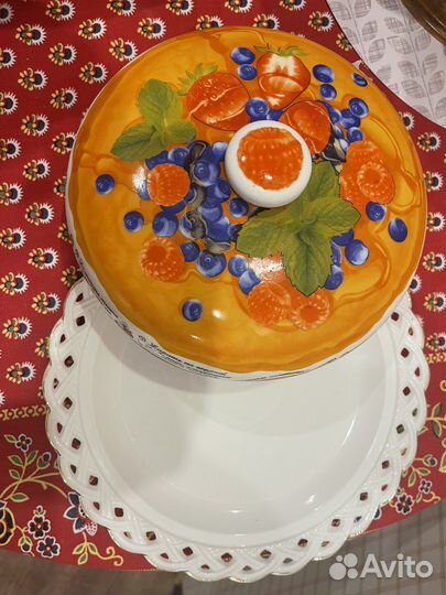 Блюдо для блинов с крышкой d25 см