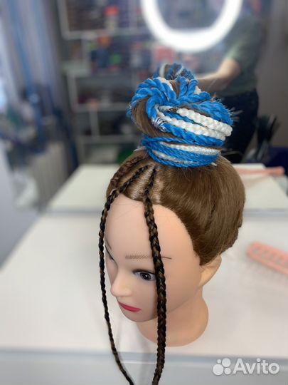 Афрорезинка, резинка с косичками