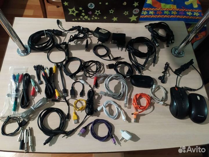 Комплект проводов, переходников, бп (цена за все)