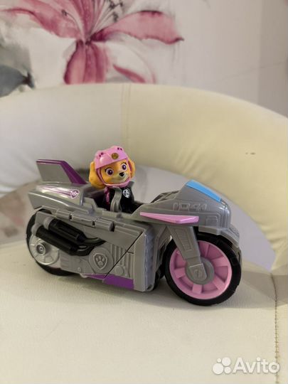 Скай на мотоцыкле