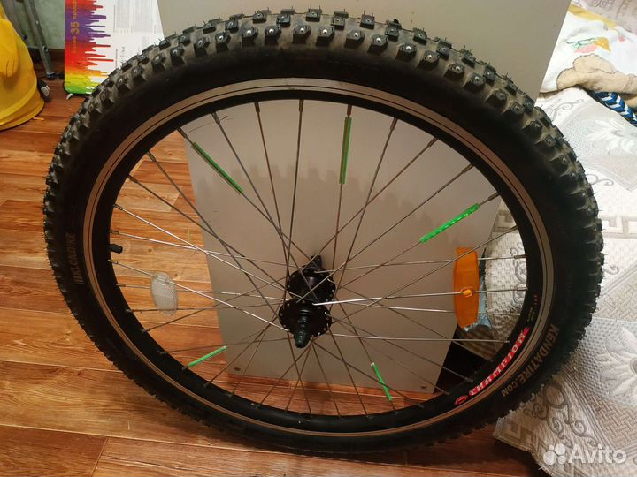 Колесо переднее 26, велопокрышка Зимняя новая на о