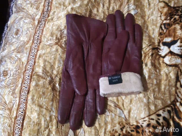 Перчатки женские, зимние, натуральная кожа