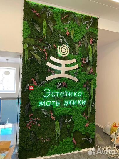 Фитопанели/ фитопанно / картины из мха/ озеленение
