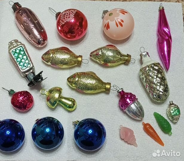 Елочные игрушки. Малютка. СССР. Стекло. Новые