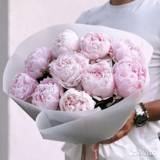 Свежие пионы, цветы от производителя. 24/7