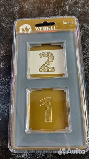 Рамка Favorit 2 поста стекло Werkel серый