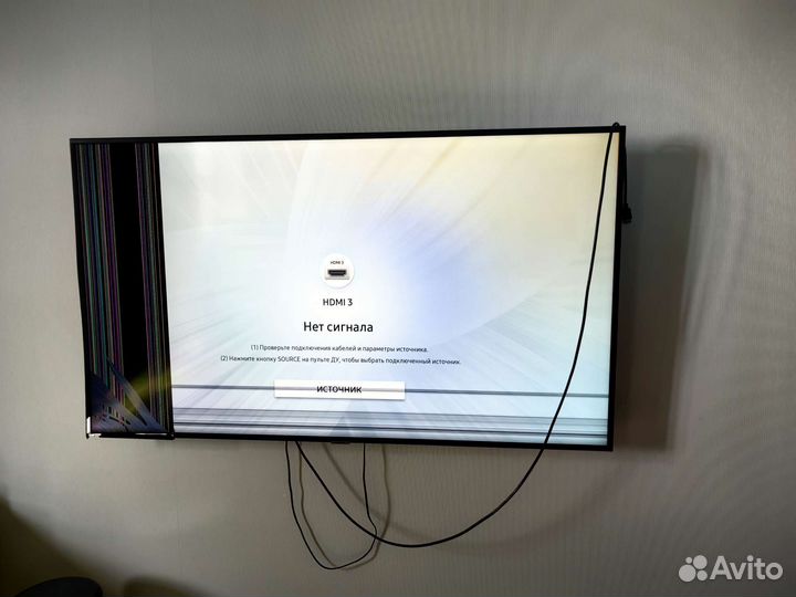 Телевизор Samsung 55 разбитый
