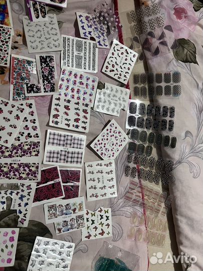 Наклейки для маникюра, типсы для наращивания