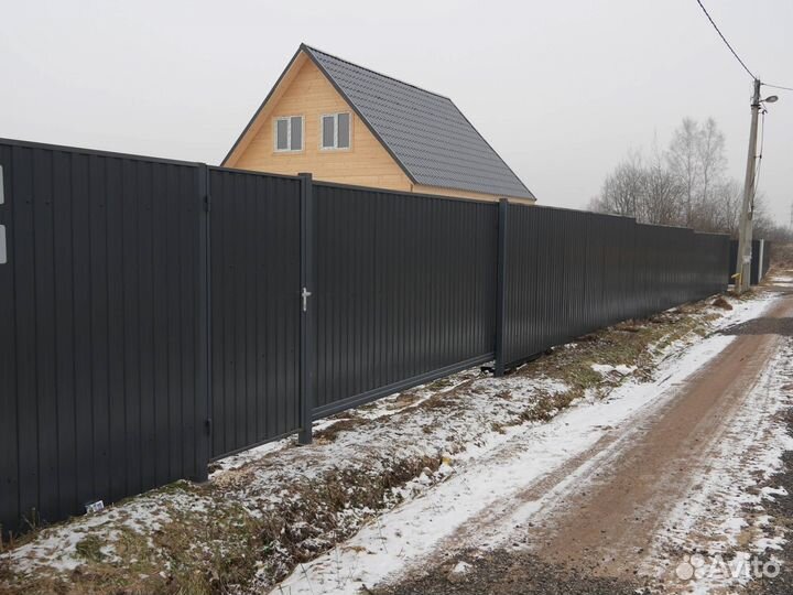 Откатные ворота с установкой