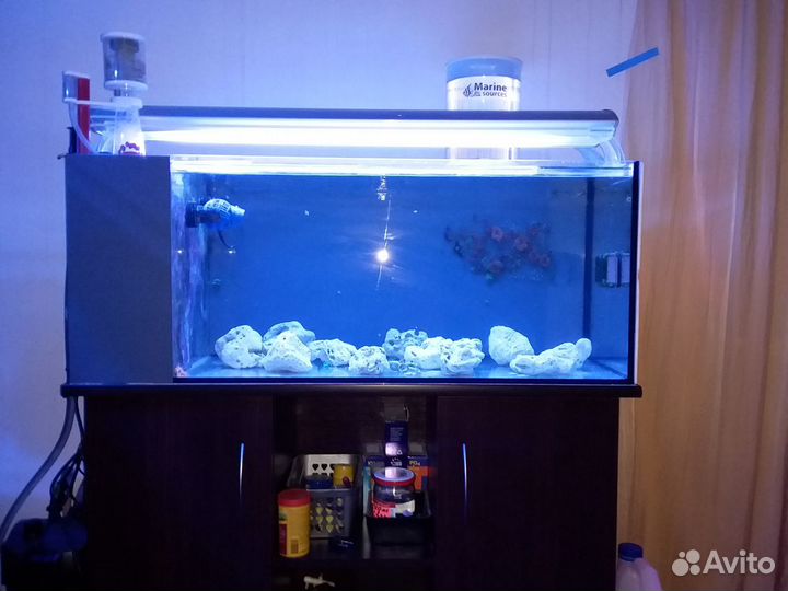 Морской аквариум Б/У в хорошем состоянии160 литров