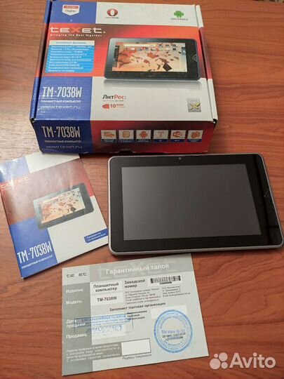 Планшет texet tm-7038w