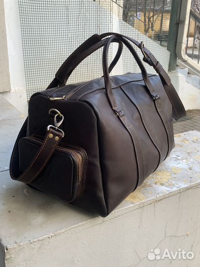 Кожаная дорожная сумка