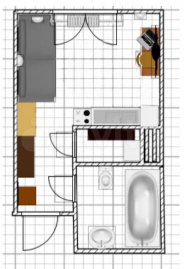 Комната 11,9 м² в 2-к., 1/12 эт.