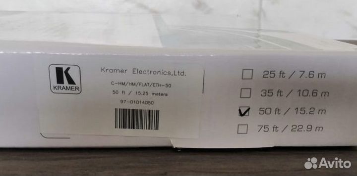 Кабель hdmi 15 метров Kramer C-HM/HM/flat/ETH-50