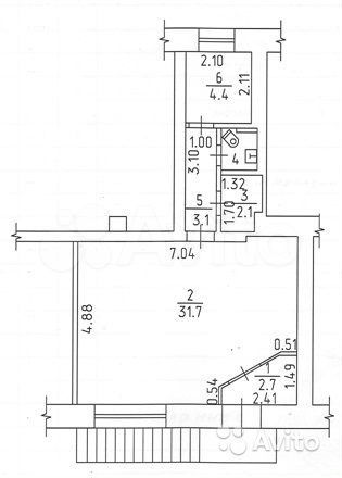 Свободного назначения, 45.4 м²
