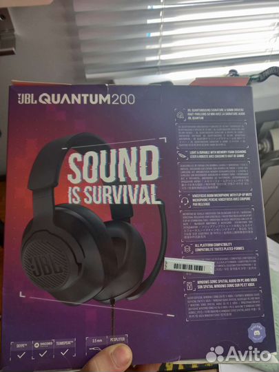 Игровые наушники jbl новые