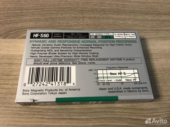 Аудиокассета Sony HF-S 60