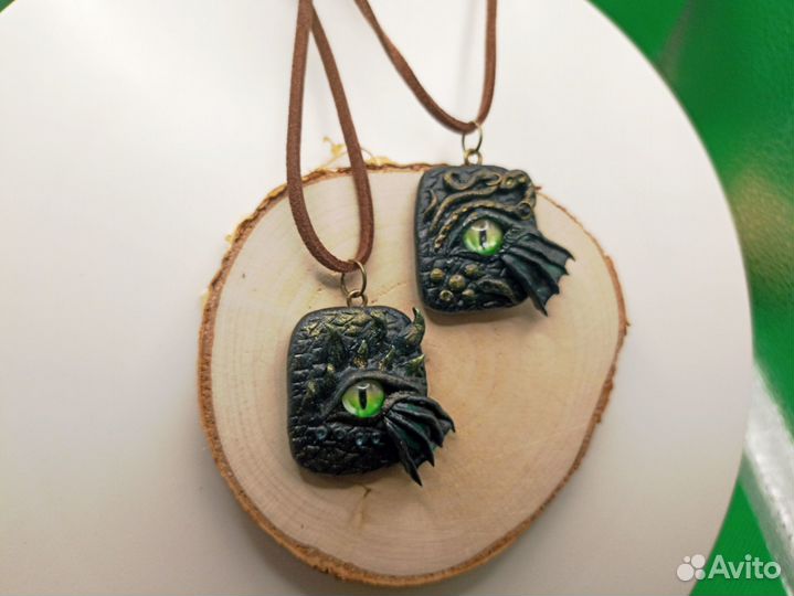 Парные кулоны подвески ручной работы