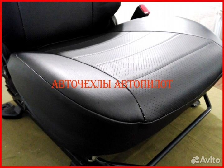 Чехлы Автопилот Kia Cerato 2 из экокожи чёрные